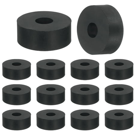 14 Pcs Multi Purpose Rubber Spacer 10mm ODx25mm IDx10 mm Thickness Anti-Vibration Isolation for Home Cars(Black)