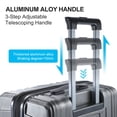 thumbnail image 2 of Luggage Set 3 Piece 21/24/28, 21 Inch with Front Laptop Pocket & Expandable 24/28 Inch Luggage, ABS+PC Lightweight Hardshell Suitcase with Spinner Wheels, TSA Lock, YKK Zipper, Silver Grey, 2 of 8
