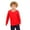 Red, variant on Toddler Boys Girls Pullover Casual Crew Neck Long Sleeve Outwear Tops Cotton T Shirts Solid Color Tee Shirt,Orange,15