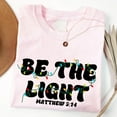 thumbnail image 3 of Christmas Be The Light T-Shirt – Merry Xmas Bible Verse Matthew Tee, Christian Holiday Jesus Shirt, Inspirational Believer Christmas Top for Men & Women, 3 of 7