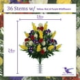 thumbnail image 2 of Sympathy Silks 20” Artificial Silk Yellow Red Wildflower Cemetery Bouquet (2 Count), 2 of 6