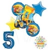 Mayflower Products Bob The Builder Construction Party Supplies 5th Birthday Balloon Bouquet Decorations