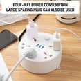 Travel Power Strip,6.56Ft Extension Cord With 3 USB Ports And 5Outlet