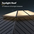 thumbnail image 3 of Auhilence 10x12 FT Cedar Wood Gazebo with Nettings, Hardtop Gazebo with Galvanized Steel Double Roof, 3 of 9