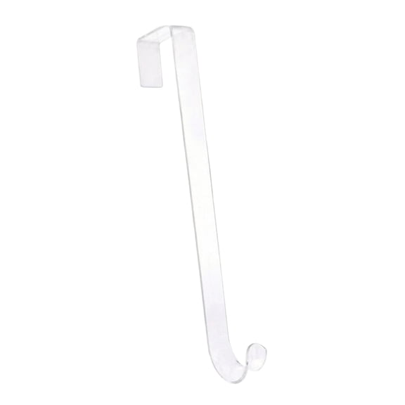 12 Inch Transparent Wreath Hanger, Clear Door Hook for Holiday Garland, Invisible Adhesive Wall Holder for Home Decor, Multi-purpose Heavy Duty Utility Hooks