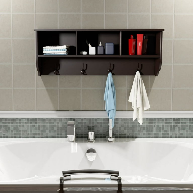 Bathroom Shelving With Towel Hooks, Entryway Coat Hooks With Shelf, Decor  Shelf With Hooks, Shelving With Towel Hooks, Floating Shelf 