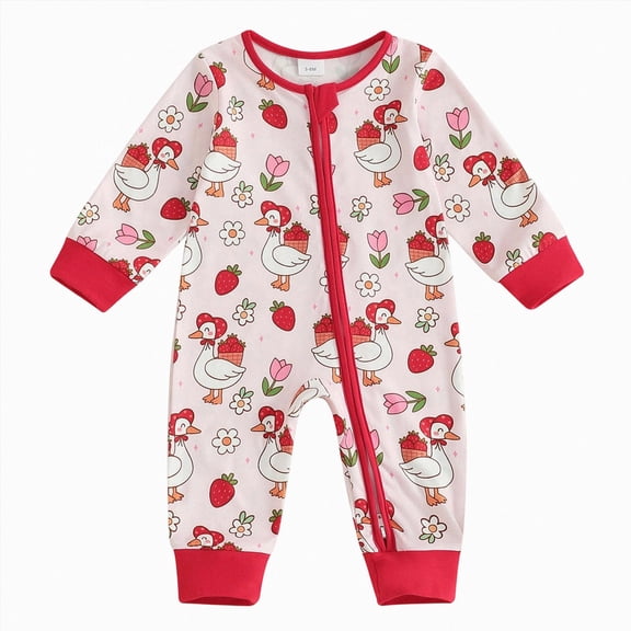 larppty Baby Girl Romper Infant Long Sleeve Jumpsuit for Toddler Girls Newborn Outfits