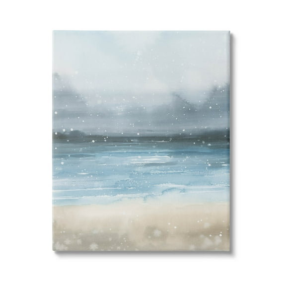 Stupell Industries Rainy Nautical Shore Landscape Graphic Art Gallery Wrapped Canvas Print Wall Art, Design by Grace Popp