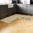 thumbnail image 5 of Happy Easter Rabbits Kitchen Mats Set of 2, Spring Easter Holiday Party Kitchen Rugs and Door Mats, Non-Slip Absorbent Floor Mat Seasonal Flower Kitchen Decorative 17x29 and 17x47 Inch AKM029, 5 of 6