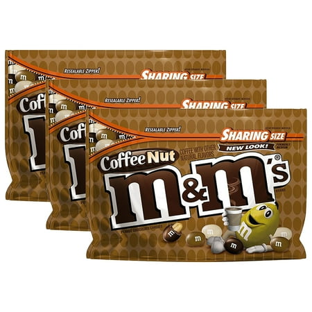 (3 Pack) M & M's Coffee Nut Peanut Chocolate Candies, 9.6