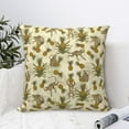 thumbnail image 4 of Yiaed Monkeys and Pinealpples Print Pillow Covers Super Soft Decorative Square Throw Pillow Covers Case Cushion Covers for Sofa Couch Bedroom Car Decor（No pillow core）-24"x24", 4 of 7