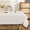 Black Tassels, variant on Table Cloth 60x84 in Rectangle Table, Heavy Duty Cotton Tassel Linen Look Waterproof Tablecloths Farmhouse Tablecloth, Wrinkle Free Table Cover with Beige Tassels for Kitchen Dining, Party
