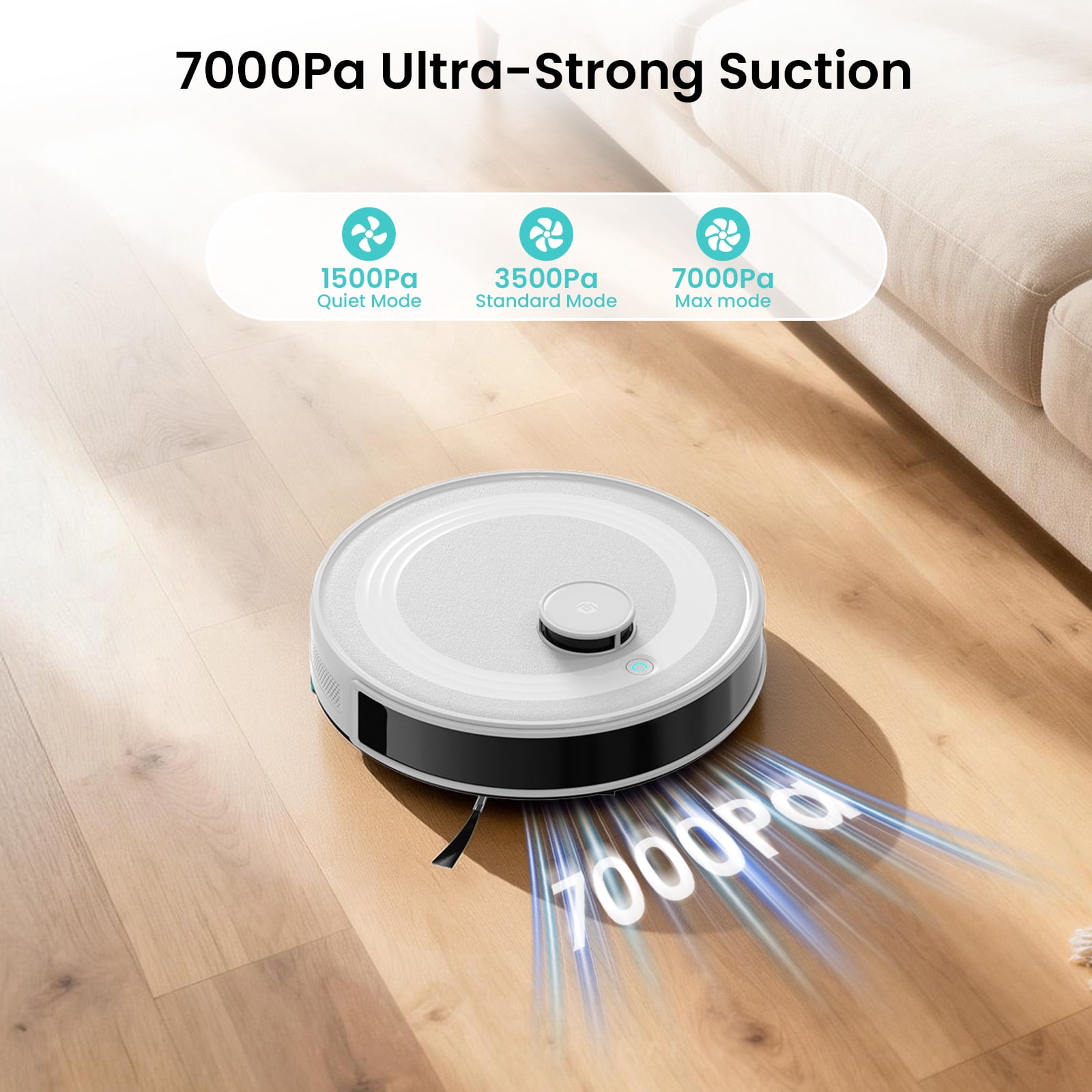 Lefant M2L Plus LiDAR Navigation Robot Vacuum and Mop, 7000Pa Suction, Multi-Floor Mapping, Self-Emptying and Filling, Robot Vacuum for Floors Pet Hair