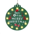 thumbnail image 2 of Christmas Wooden LED Decorative Wall Hanging Paintings - "Merry Christmas" Crafts with Ambiance Lights, Perfect for Home Wall Decor & Holiday Christmas Display, Green, 11.81in/30cm, 2 of 8