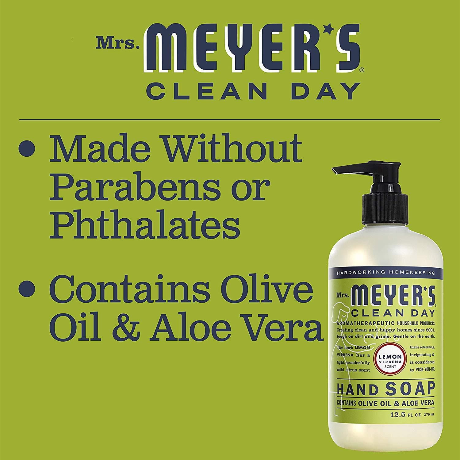 Mrs. Meyer's Clean Day Liquid Hand Soap - Lemon Verbena, 370ml hand soap
