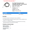 thumbnail image 2 of Rear Right Parking Brake Cable - Compatible with 2000 - 2005 Chevy Blazer Sport Utility 4-Door 2001 2002 2003 2004, 2 of 2