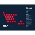 thumbnail image 2 of Set de keycaps Geeky perfil OEM con recubrimiento de goma, 23 teclas, rojo, 2 of 8
