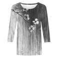 thumbnail image 5 of Womens Plant Printed T Shirts Short Sleeve Crew Neck Loose Casual Summer Tops Gray XXXL, 5 of 5