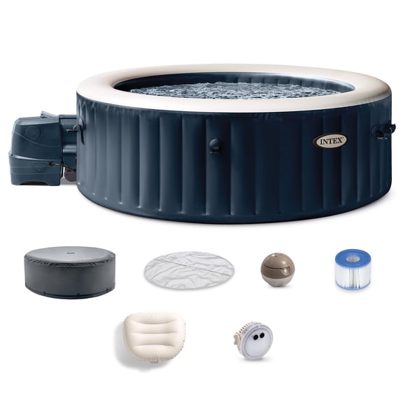 INTEX PureSpa Plus Bubble Massage 4 Person Inflatable Hot Tub Spa w/ Jets
