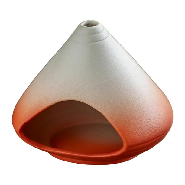 Soporte de cerámica de Palo Santo, quemador de incienso, adorno para decoración de oficina y spa. Rojo degradado