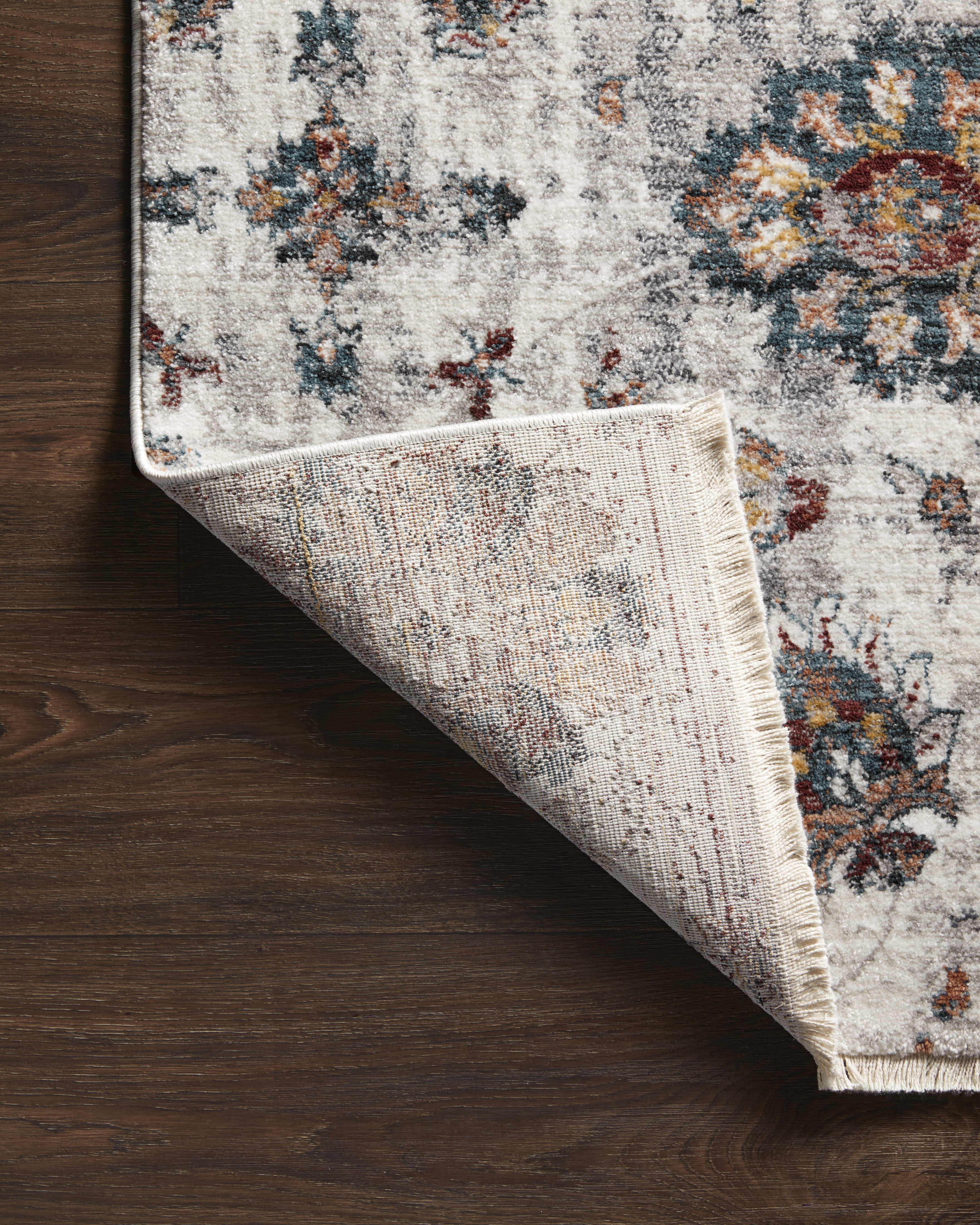 Loloi Samra SAM-08 Ivory / Multi Oriental Area Rug 18" x 18" Sample Swatch