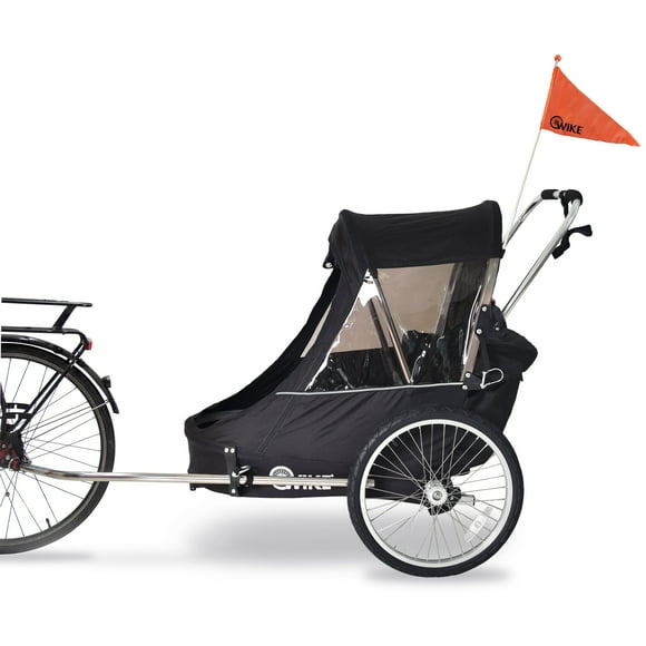 Wike Premium Remorque pour Vélo pour Enfants Double - Inclut Poussette et Trousse de Jogging