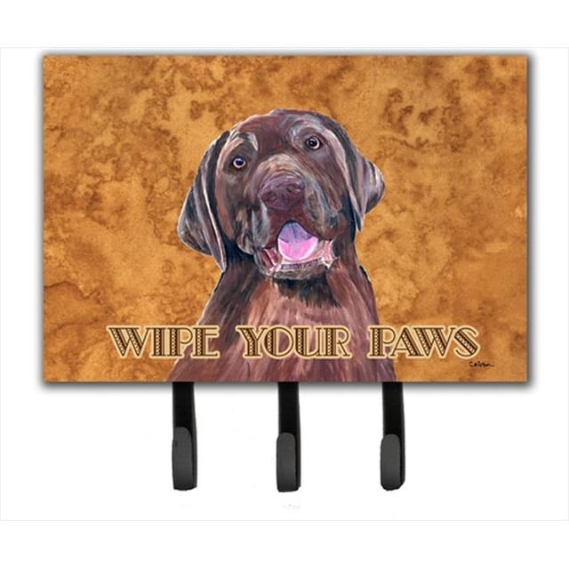 Carolines Treasures SC9127TH68 6 x 9 In. Labrador Wipe your Paws Leash or Key Holder