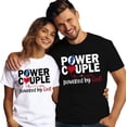 thumbnail image 1 of Christian Couples Matching Shirt Power Couple Tee Tops Valentines Day T-Shirt, 1 of 10
