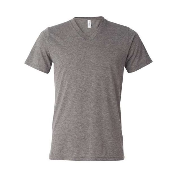 Camiseta de manga corta con cuello en V Bella + Canvas XL TRIBLEND GRIS 3415