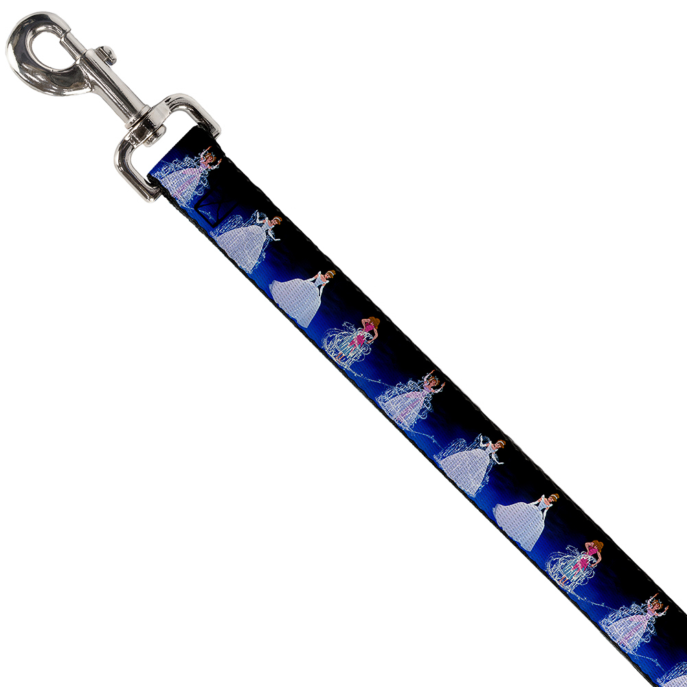Disney Pet Leash, Dog Leash, Cinderella Transformation Blue Fade, 4 Feet Long 1.0 Inch Wide