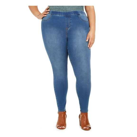 Style & Co. Womens Plus Faux Pockets Skinny Jeggings