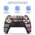thumbnail image 4 of Bookworm Antique Book Library, Vintage Book Shelf PS5/PS5 Pro/PS5 Slim Digital Disc Skin Sticker For Console And Controller Skins, 4 of 7