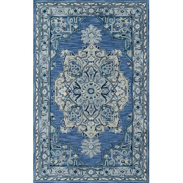 Momeni IBIZAIBI-1DNM2030 Hand Tufted Ibiza Rectangle Rug, Denim - 2 x 3 ft.