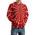 thumbnail image 5 of Red Spider Web Black Cartoon 3D Print Hoodie Men Women Autumn Thin Pullover Sweatshirt Vintage Streetwear Tops, 5 of 6