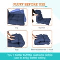 thumbnail image 6 of EAGLE PEAK Tufted Outdoor/Indoor High Back Patio Chair Cushion, Set of 2, 46 x 22 in,Dark Blue, 6 of 10