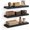 Black, variant on Floating Shelves for Wall, 16 inch Set of 3 Bathroom Shelf Bedroom Kitchen Living Room  Book Shelves Small  Decor, Rustic Brown