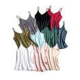 thumbnail image 3 of YMTQ 2024 Spaghetti Strap Top Women Halter V Neck Basic White Cami Sleeveless Satin Silk Tank Tops Women'S Summer Camisole, 3 of 6