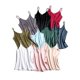 thumbnail image 3 of AOSSVIAO 2024 Top con tirantes finos para mujer Halter cuello en V camisola blanca básica sin mangas satén camisetas sin mangas de seda camisola de verano para mujer, 3 of 5