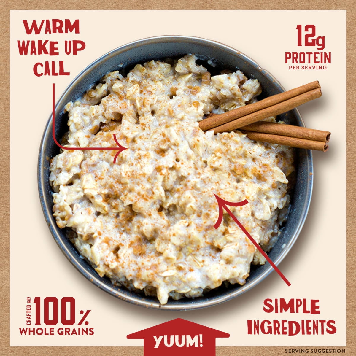 (3 pack) Kodiak Protein-Packed Apple Cinnamon Instant Oatmeal Packets, 1.76 oz (6 Count)