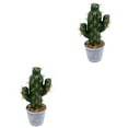 thumbnail image 2 of TINKSKY Artificial Succulent Cactus Plants Fake Faux Bonsai Model Plant Decor Desktop Adornments Greenery Ornaments Imitation, 2 of 6