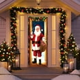thumbnail image 6 of KeirineCC 1PCS Santa Door Cover,35x71 Inches Funny Merry Christmas Door Cover Santa Claus Welcome Banner,Christmas Festive Porch Lawn Garden Decor for Front Door Holiday Cheer,, 6 of 9