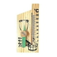 thumbnail image 1 of 2 In 1 Sauna Thermometer Sand Timer Hourglass Wooden Thermometer Temp Gauge, 1 of 5