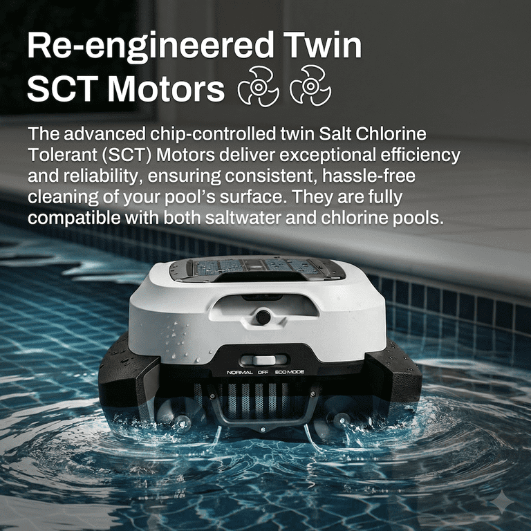 Betta Swift Solar-Powered Robotic Pool Skimmer with Dual Cleaning