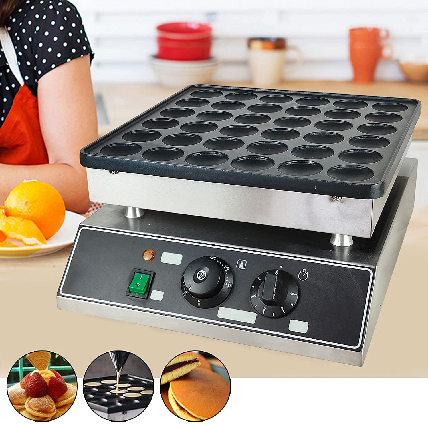 36 Holes Electric Mini Waffle Maker Pancake Maker and Waffle Iron Waffle Maker Machine Non-Stick
