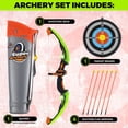 thumbnail image 6 of Toyvelt Bow and Arrow Set for Kids -Light Up Archery Toy Set -Includes 6 Suction Cup Arrows, Target & Quiver, 6 of 7