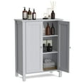 thumbnail image 2 of Giantex Bathroom Floor Cabinet, Freestanding Side Storage Cabinet with Double Doors and Adjustable Shelves, 23.5 x 12 x 31.5 inches (Grey), 2 of 8