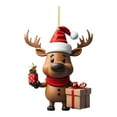 thumbnail image 2 of Christmas Decorations Clearance Christmas Decorations for Tree Christmas Ornaments Decorative Reindeer Family Pendant Deer Family Ornament Christmas Tree / Car, 2 of 4