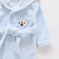 thumbnail image 6 of Gibobby Children's Plush Coral Fleece Bathrobe,Cozy Hooded Robe with Belt,Cute Print,for Kids Toddlers 2-12 Years,Warm After-Bath Loungewear Toddler Pajamas Toddler Pajamas,Blue,Size 2-3T, 6 of 6
