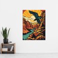 thumbnail image 2 of Grand Canyon Sunset Modern Landscape Rockabilly Americana 50s Extra Large XL Wall Art Poster Print, 2 of 3