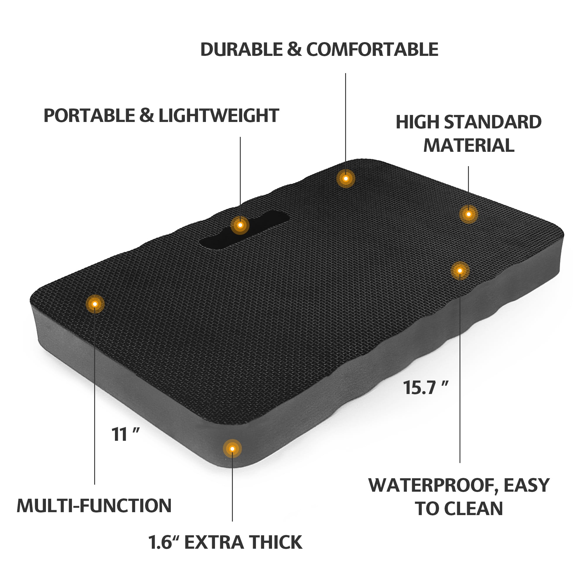 Gorilla Grip Extra Thick Kneeling Pad, Supportive Soft Foam Cushioning for  Knee, Water Resistant Construction for Gardening, Bathing Baby, Workout